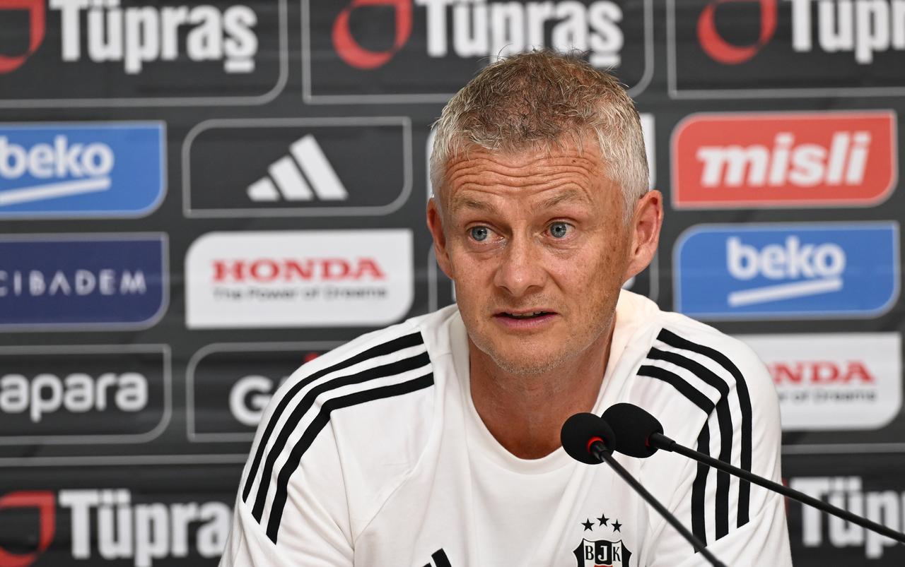 Besiktas head coach Ole Gunnar Solskjaer speak during a press conference in Istanbul, Türkiye, on July 23, 2025. (AA Photo)