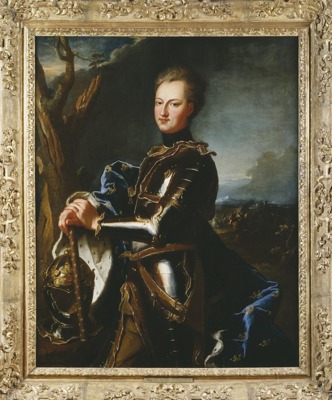 Karl XII, King of Sweden, oil on canvas, signed 1715 by Hyacinthe Rigaud and his studio. (Image via Nationalmuseum, Stockholm;. Inv. no. NM 883)