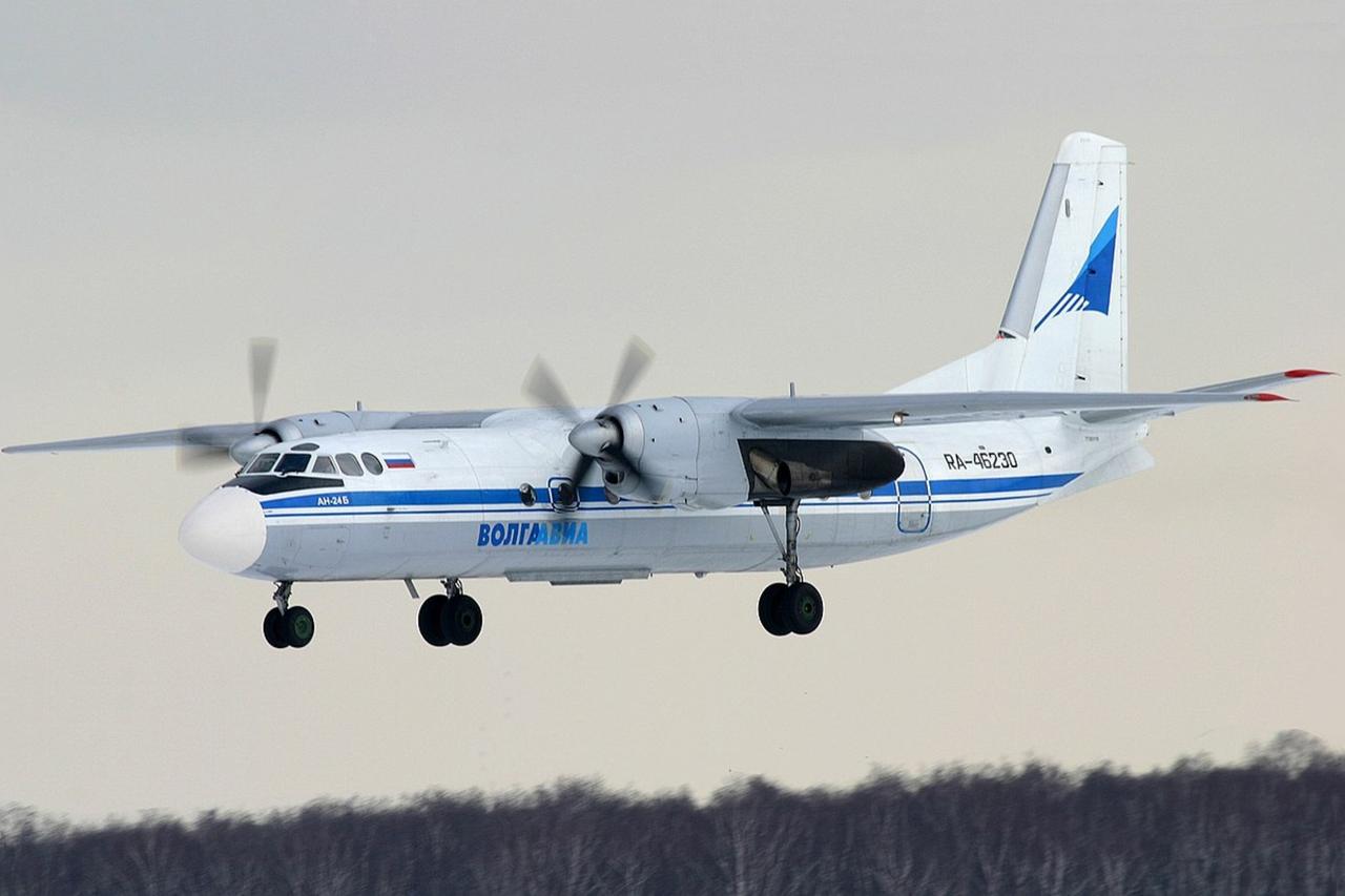 Russian Antonov An-24 passenger plane found burning after disappearing from radar Image