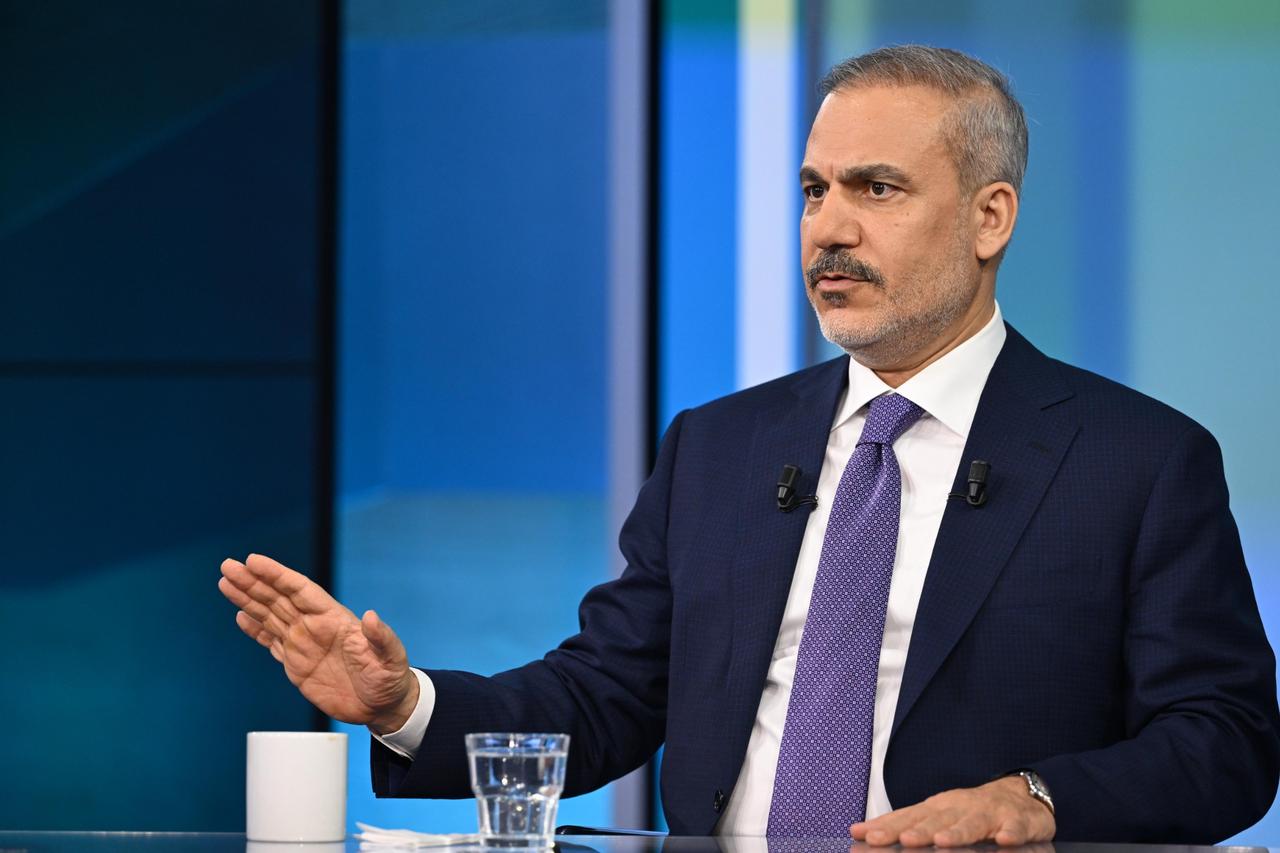 Foreign Minister Hakan Fidan shares his views on current issues during a program on NTV, Istanbul, Türkiye, July 25, 2025. (AA Photo)