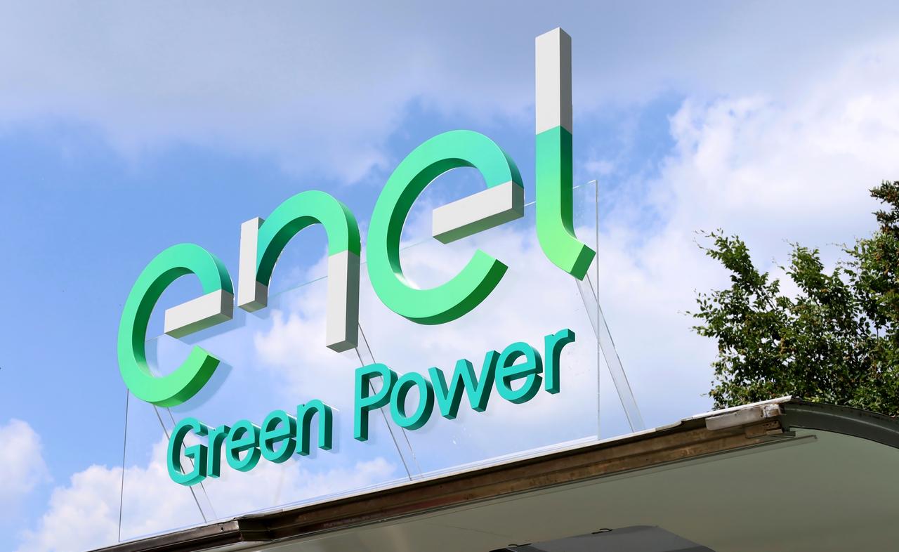 Enel Green Power logo on a promotional stand in Cividale, Italy, May 27, 2022. (Adobe Stock Photo)