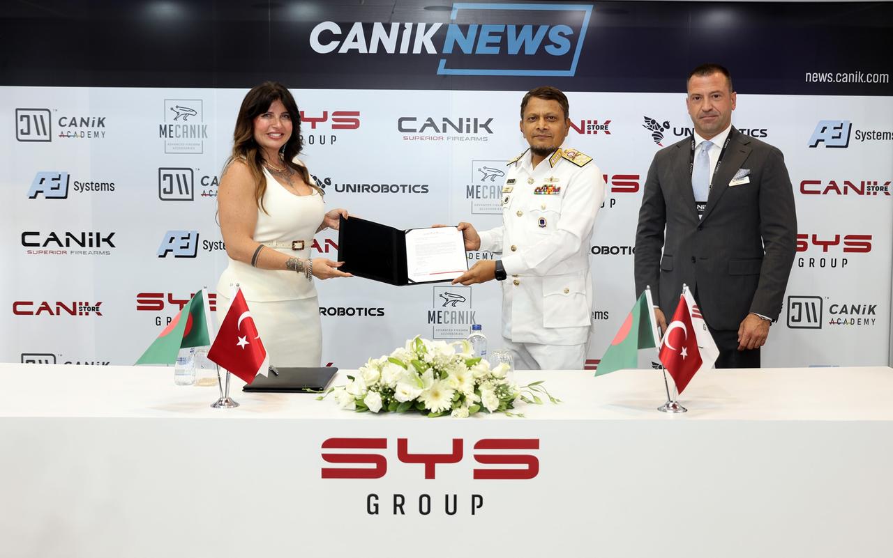SYS Group Board Member Didem Aral signs memorandums of understanding with the Bangladeshi delegation at IDEF 2025, Istanbul, Türkiye, July 24, 2025. (@canikarms via X)