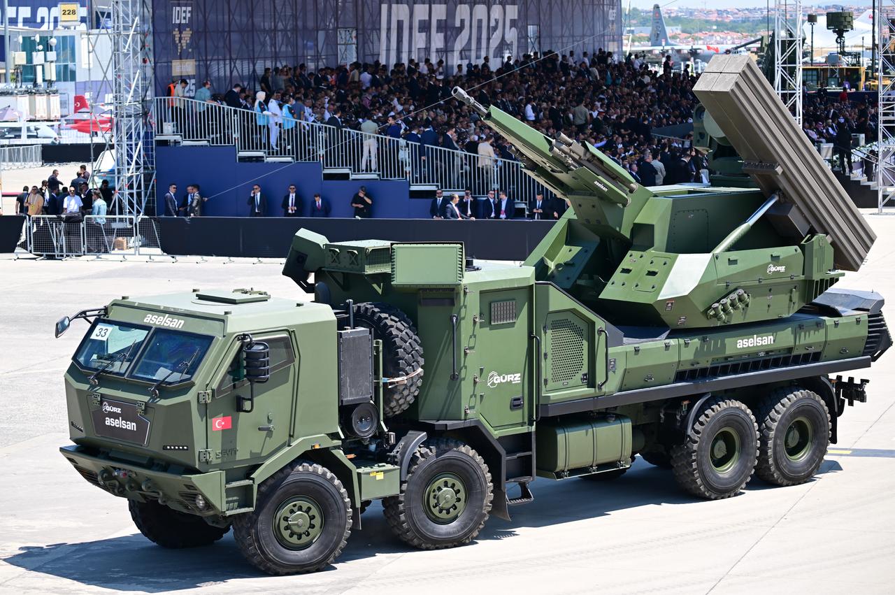 Land vehicles and aircrafts parade during IDEF 2025 at the Istanbul Expo Center in Istanbul, Türkiye on July 22, 2025. (AA Photo)