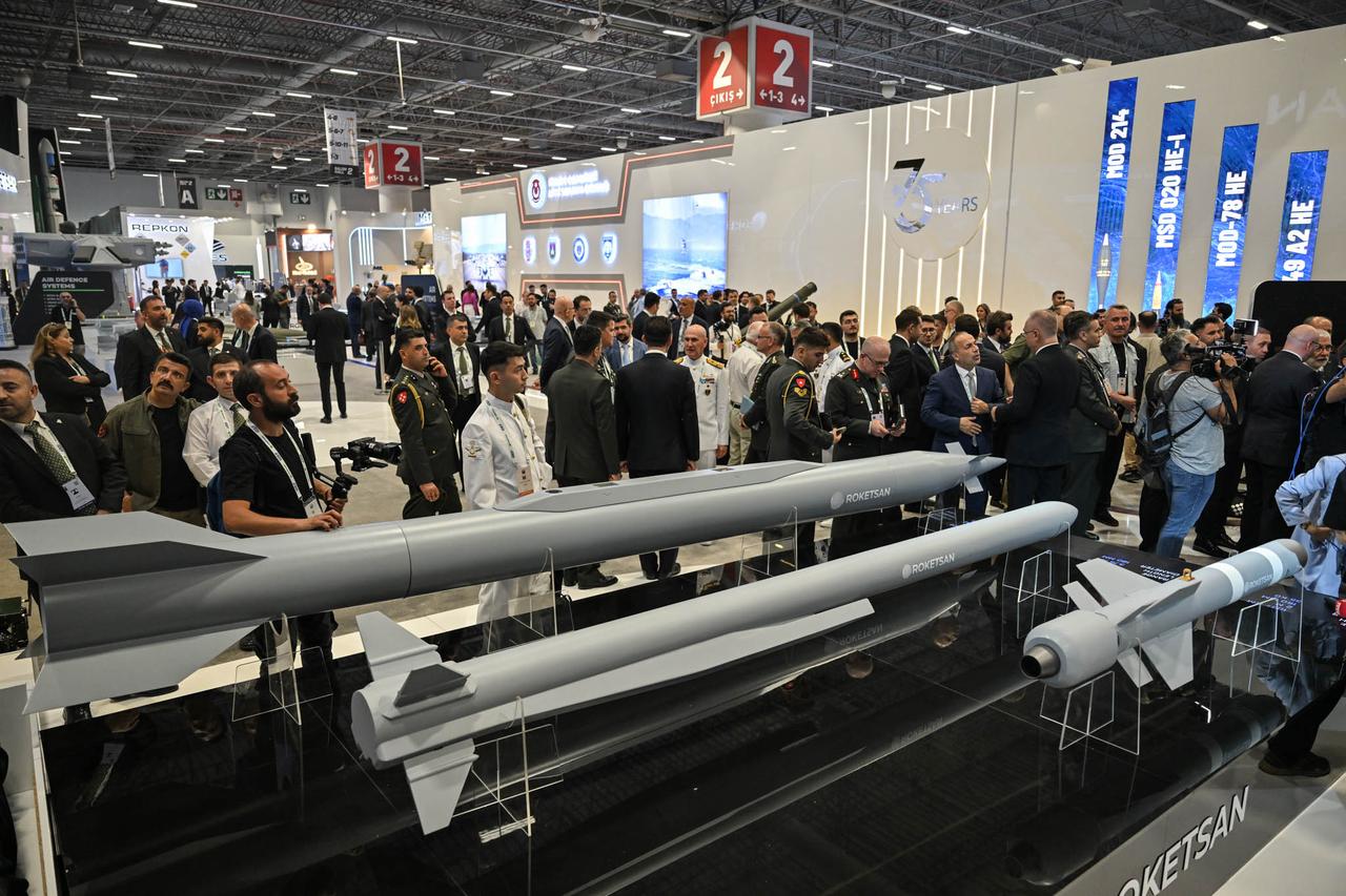 Roketsan, one of the leading companies in the Turkish defense industry, introduced its new products at the IDEF 2025 exhibition on 22 July, 2025. (AA Photo)
