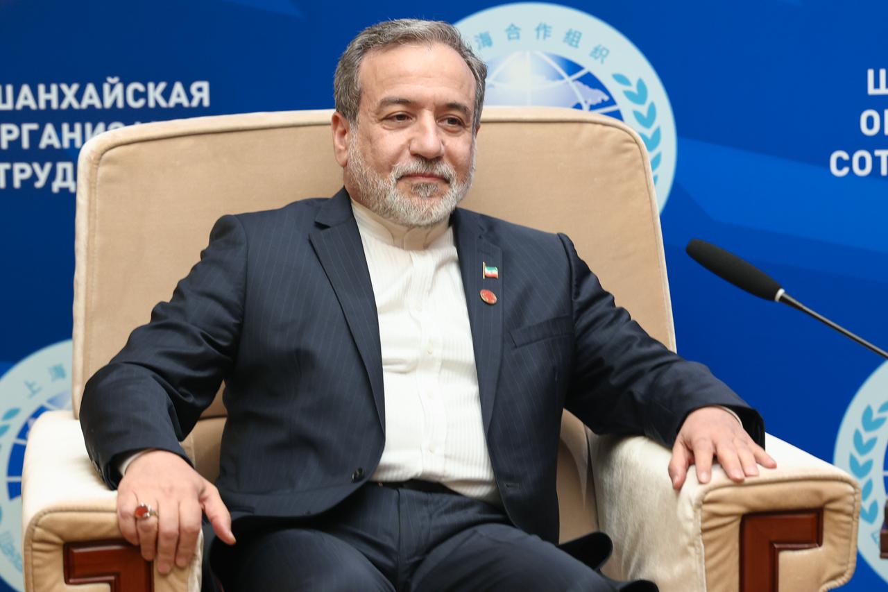Iranian Foreign Minister Seyed Abbas Araghchi and Russia’s Minister of Foreign Affairs Sergei Lavrov (not seen) hold a meeting on the sidelines of the 2025 meeting of the SCO Council of Foreign Ministers in Beijing, China on July 15, 2025. (Russian Ministry of Foreign Affairs Press Service / AA Photo)