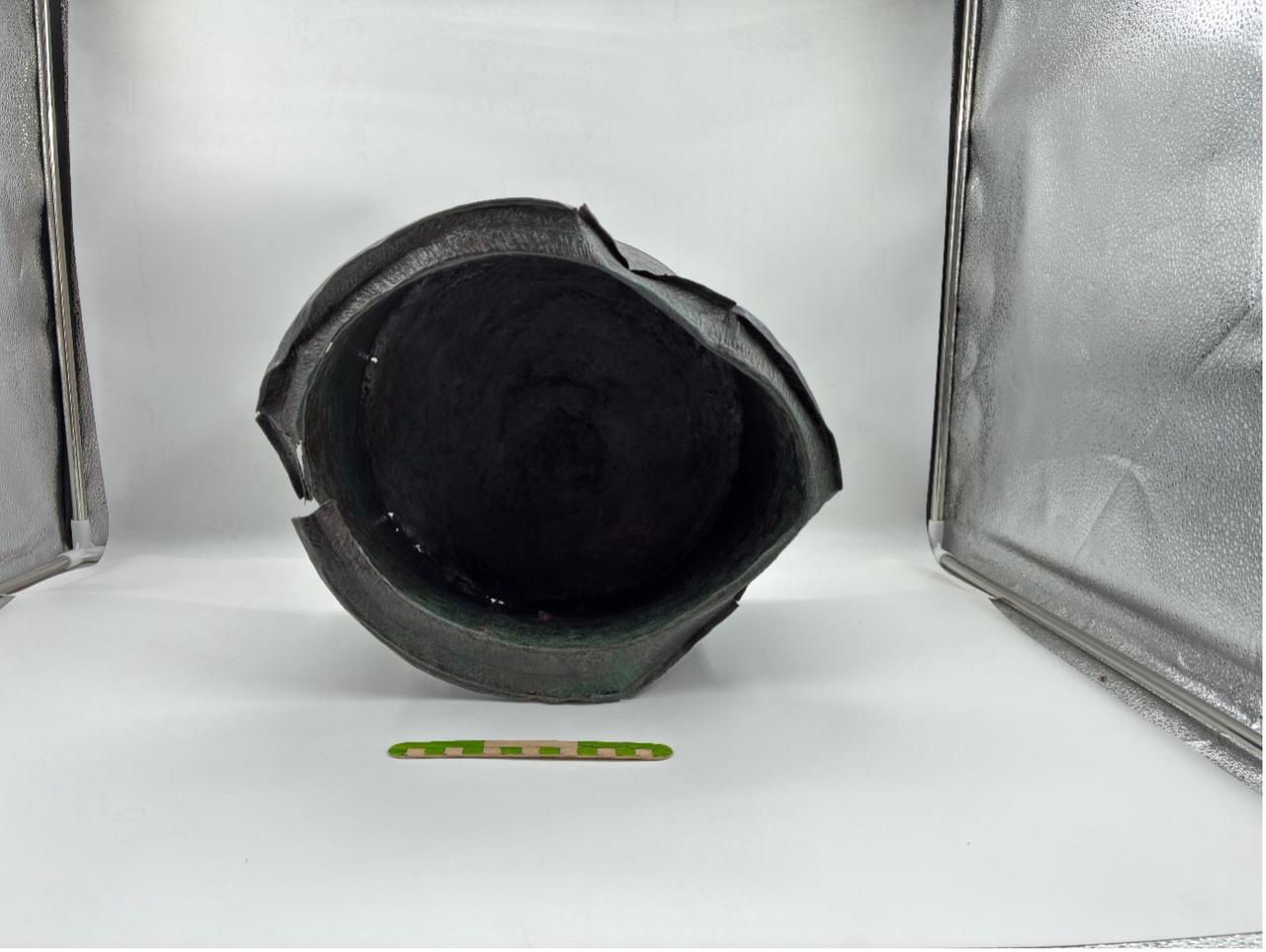 A 1,400-year-old bronze cauldron, believed to date back to the Roman period, was discovered during excavations at the ancient city of Pergamon in the Bergama district of Izmir, Türkiye, July 27, 2025. (AA Photo)