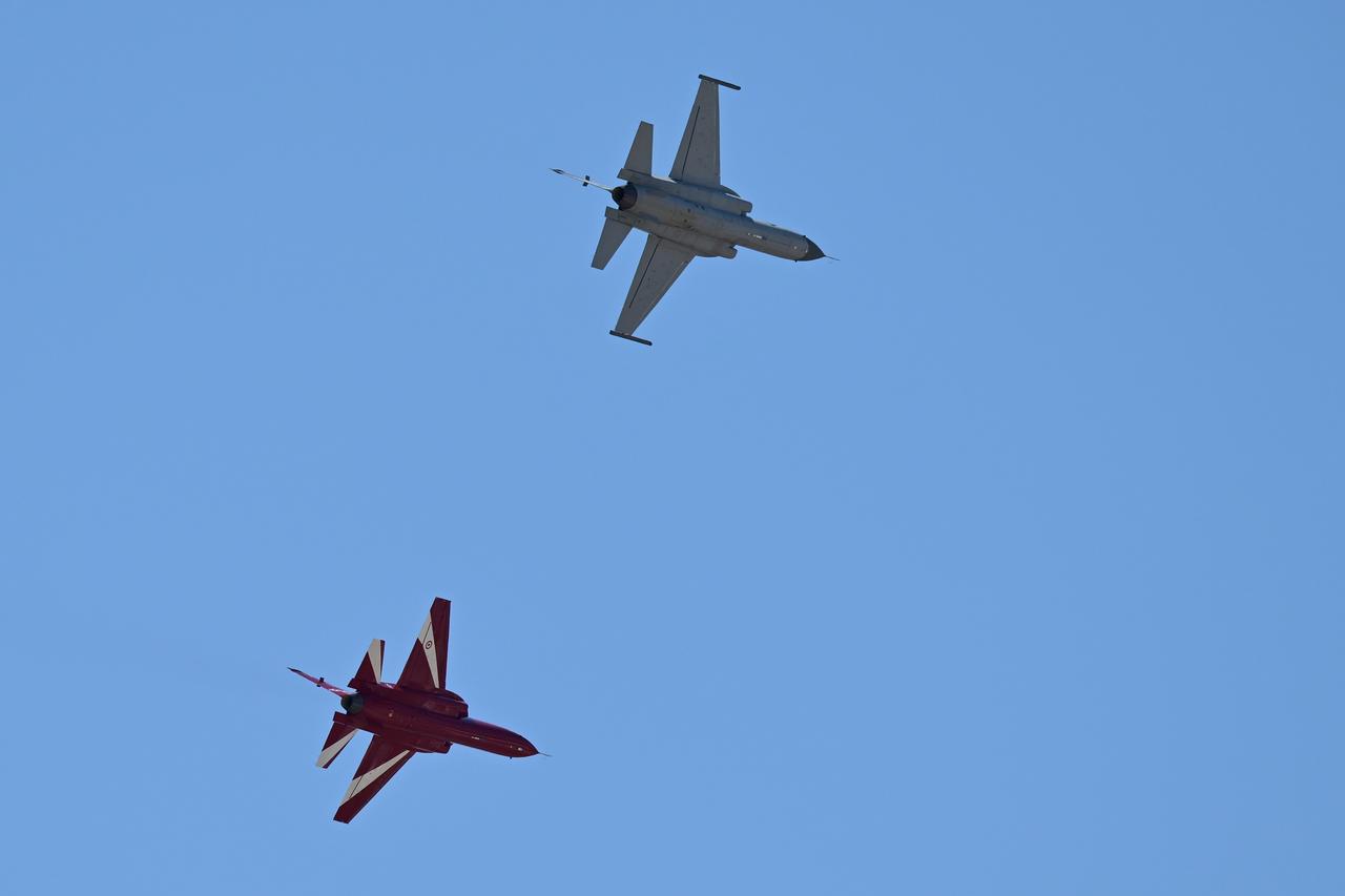 Hurjet aircrafts demonstrates during IDEF 2025 in Istanbul, Türkiye on July 22, 2025. (AA Photo)