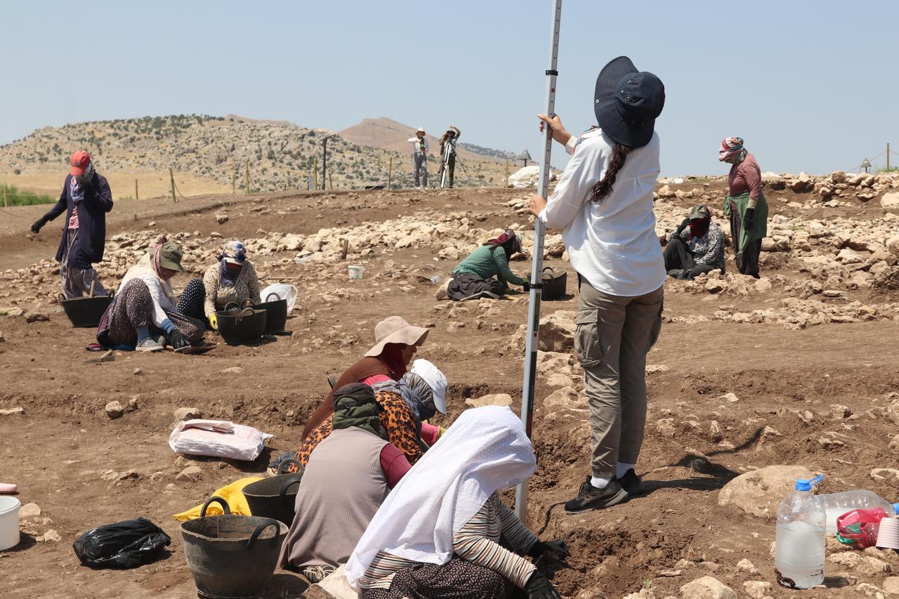 A view of the excavations on the eastern side of the 12,000-year-old Cayonu Mound in Ergani district of Diyarbakir, Türkiye, July 28, 2025. (AA Photo)