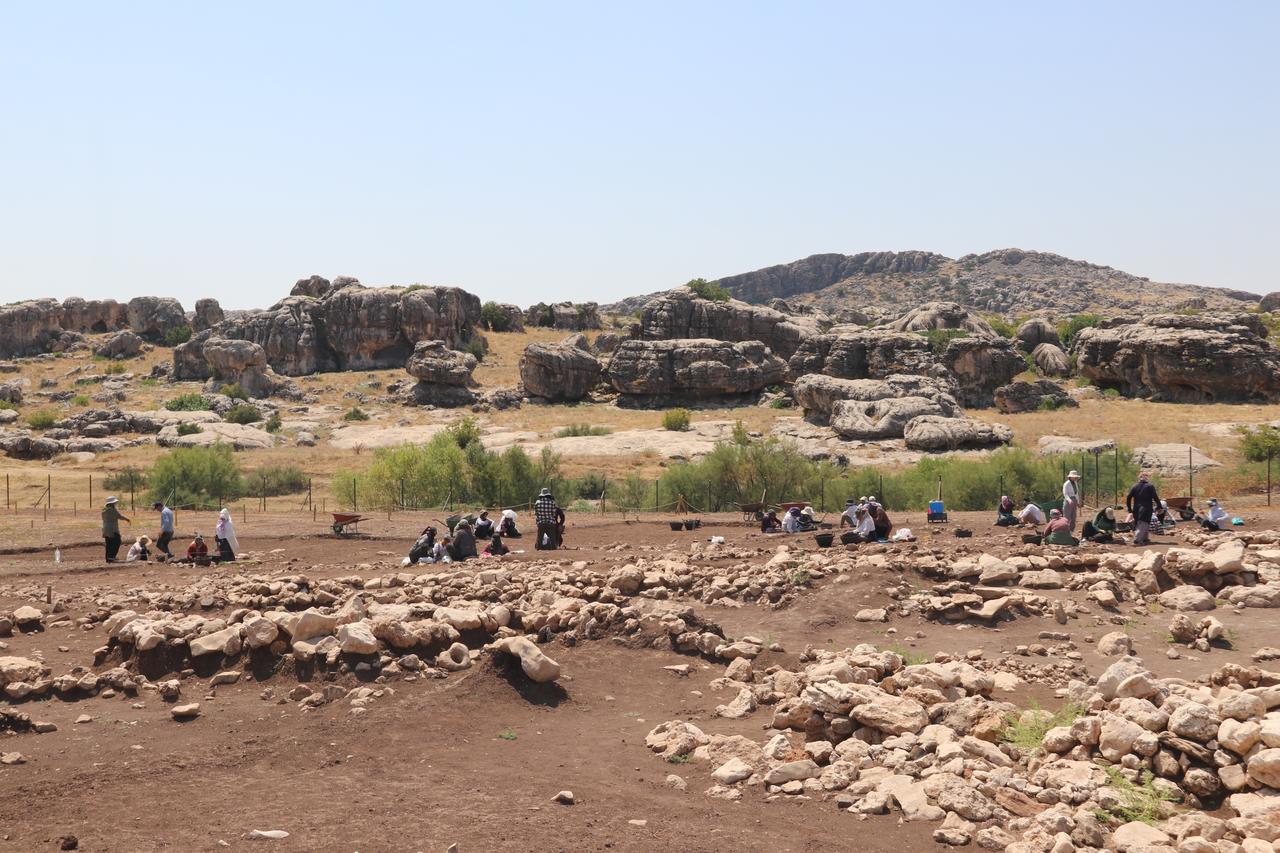 A view of the excavations on the eastern side of the 12,000-year-old Cayonu Mound in Ergani district of Diyarbakir, Türkiye, July 28, 2025. (AA Photo)