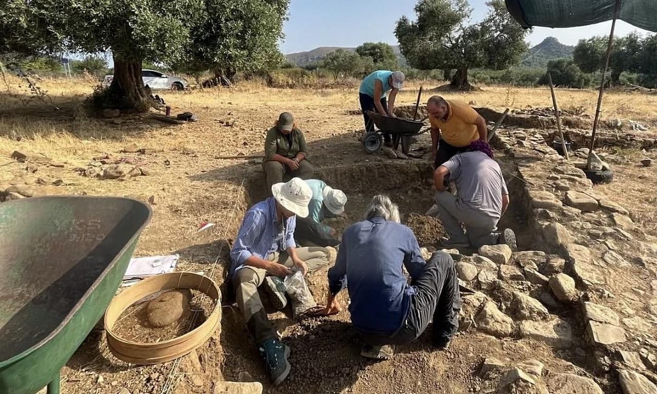 A view from the ongoing archaeological excavations at the Ugurlu-Zeytinlik settlement in Gokceada, Canakkale, Türkiye, July 25, 2025. (IHA Photo)