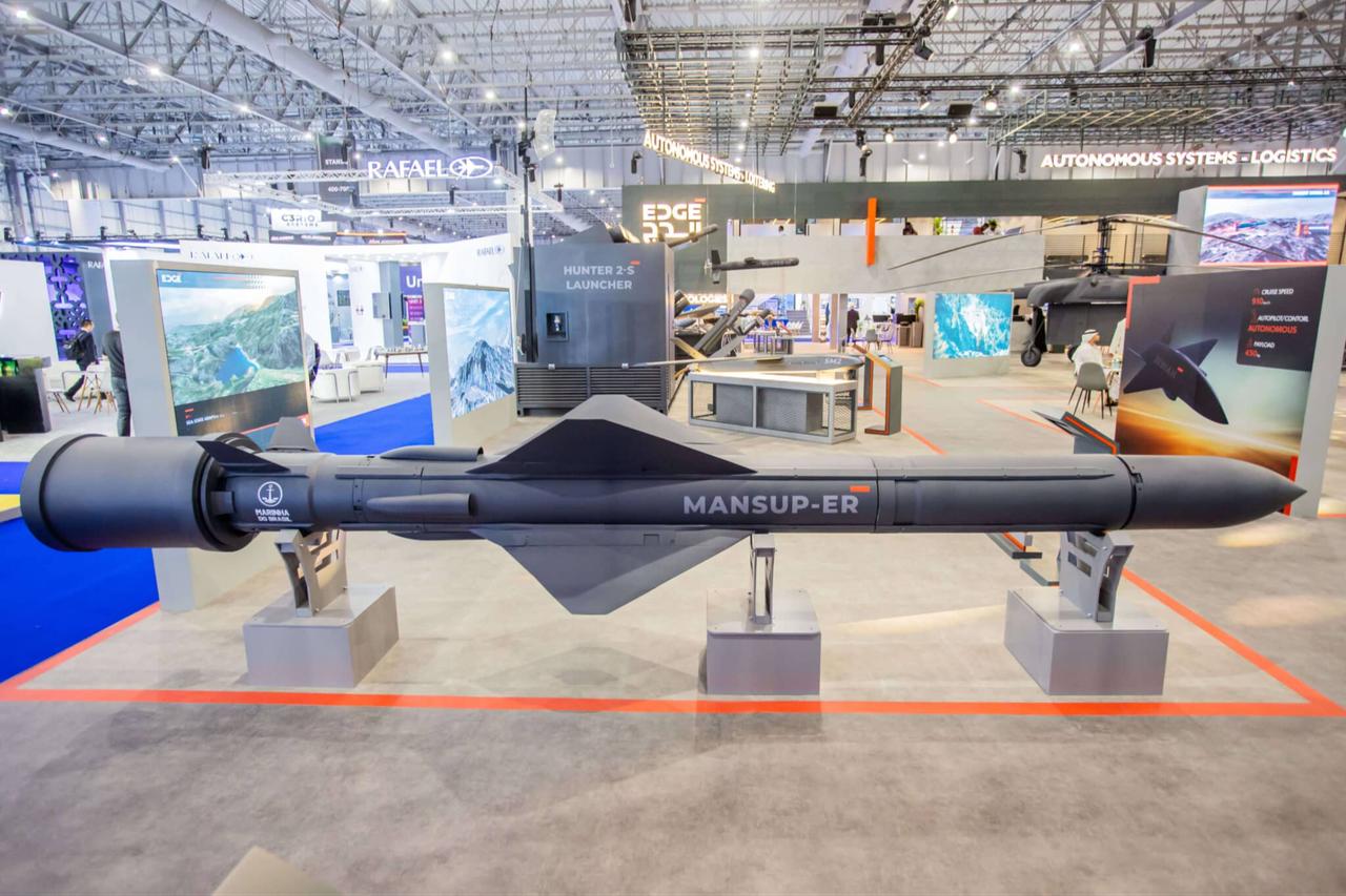 MANSUP-ER anti-ship missile during an defense fair. (Photo via Edge Group)