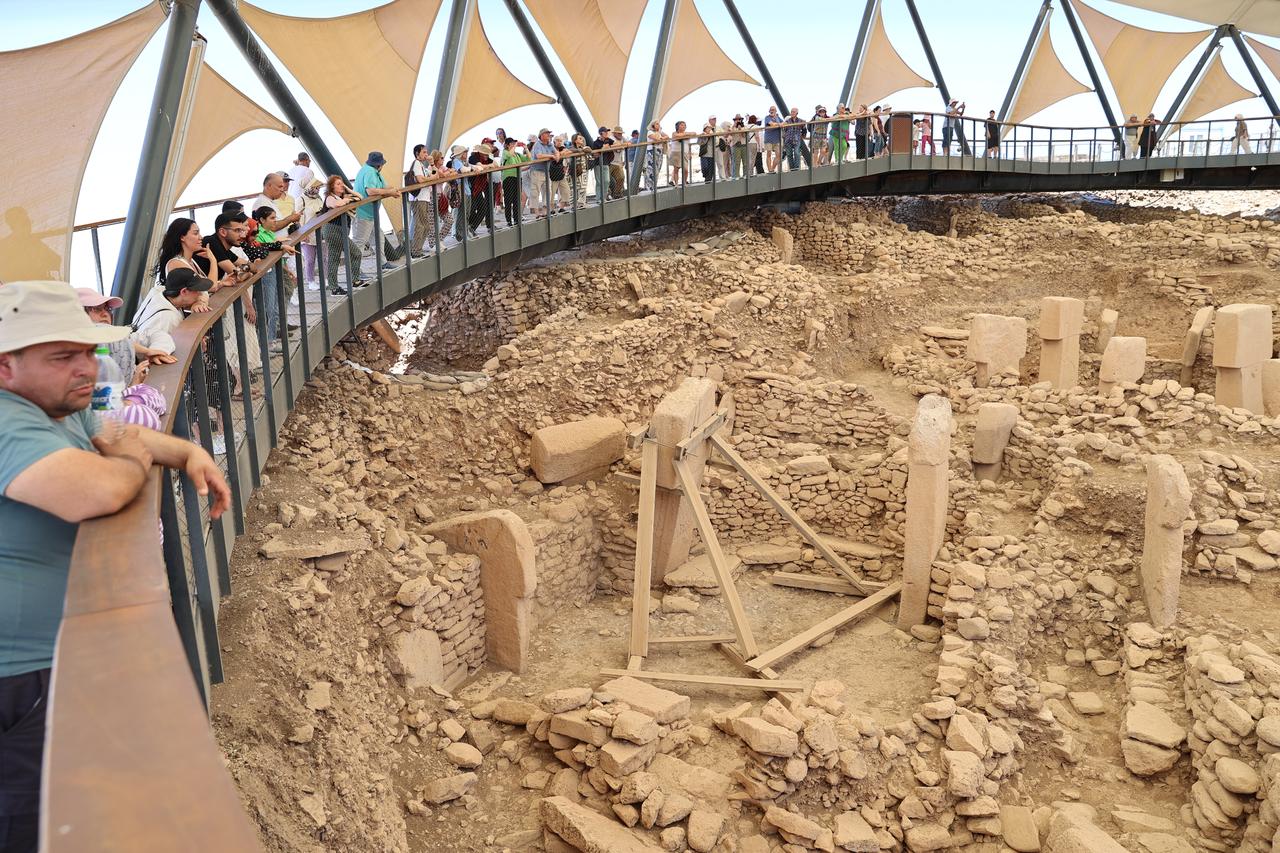 Gobeklitepe, described as the “zero point of history” and inscribed on the UNESCO World Heritage List in 2018, continues to attract visitors and support local tourism in the region in Sanliurfa, Türkiye, July 2, 2025. (AA Photo)
