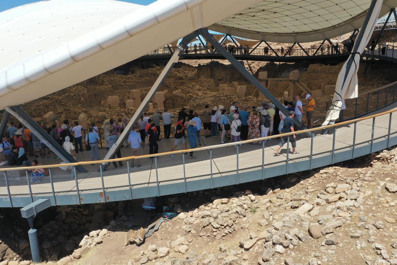 Gobeklitepe, described as the “zero point of history” and inscribed on the UNESCO World Heritage List in 2018, continues to attract visitors and support local tourism in the region in Sanliurfa, Türkiye, July 2, 2025. (AA Photo)