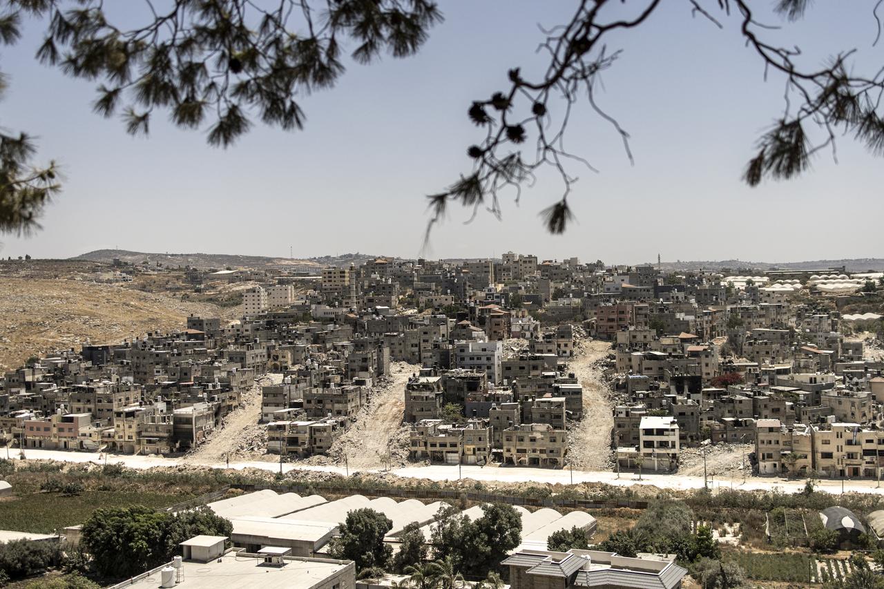 A general view shows the Nur Shams Palestinian refugee camp, east of Tulkarem, in the Israeli occupied West Bank, on July 2, 2025. (AFP Photo)