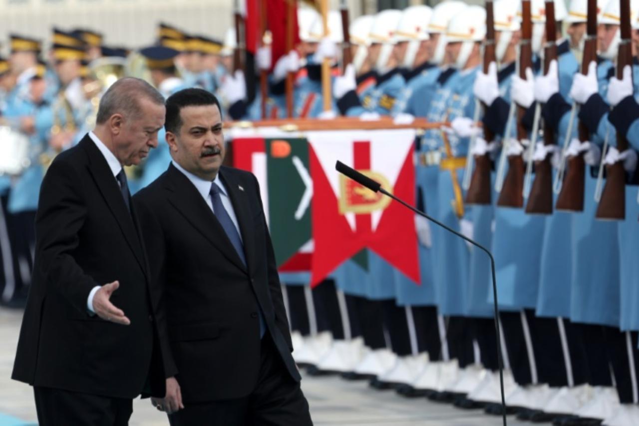 Iraq Prime Minister Mohamed Shia al-Sudani in his first visit to Ankara in 2023. (AFP Photos)