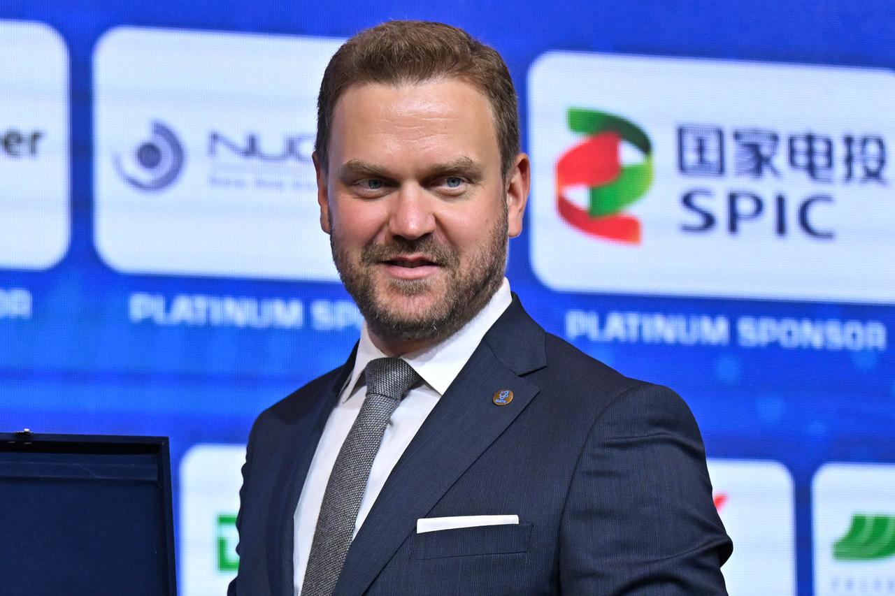 Nuclear Industry Association (NSD) President Alikaan Ciftci speaking during the 11th Nuclear Power Plants Summit in Istanbul, Türkiye. (AA Photo)