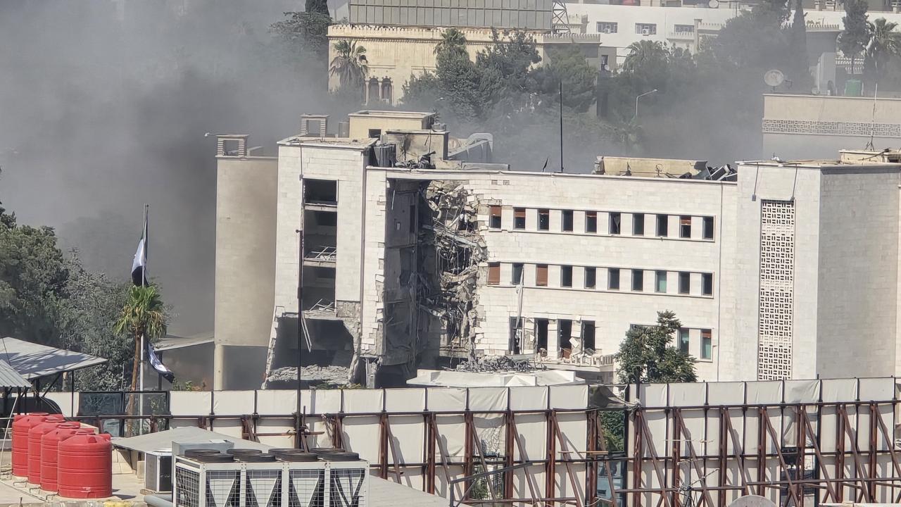 Smoke rises from the Syrian army’s General Staff Complex after Israeli warplanes carried out multiple airstrikes in Damascus, Syria on July 16, 2025. (AA Photo)