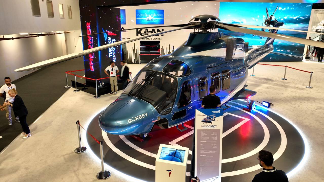 T625 Gokbey is showcased at 17th International Defense Industry Fair (IDEF 2025) in Istanbul, Türkiye on July 26, 2025. (AA Photo)