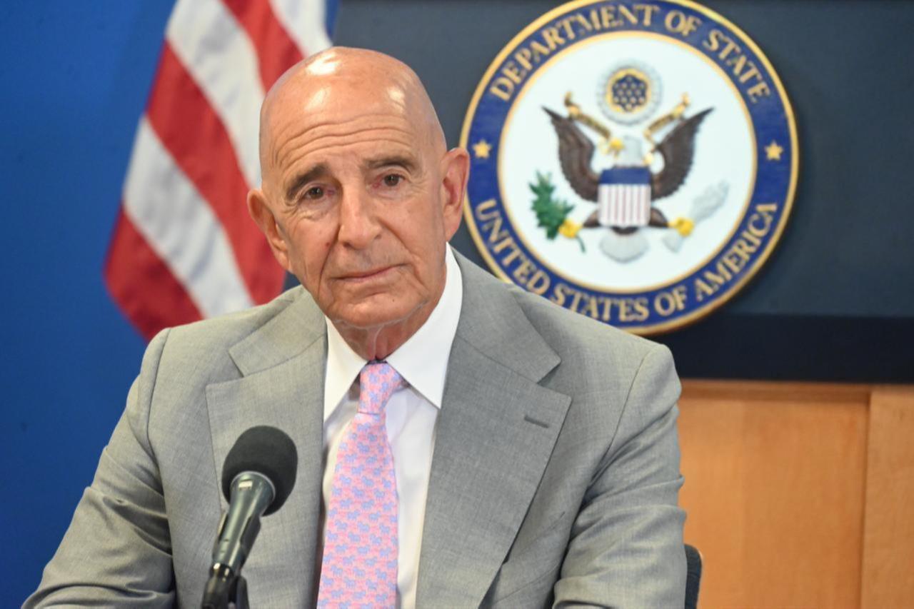 Thomas J. Barrack, U.S. Ambassador to Türkiye briefs media at the Foreign Press Centers of U.S. Department of State in New York City, United States, on Friday, July 11, 2025. (AA Photo)