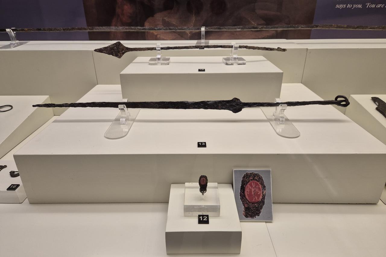 Artifacts prepared for the exhibition “Hapalki: Iron,” which explores the 3,500-year history of iron in Anatolia, are set to welcome visitors in Corum, Türkiye, July 30, 2025. (AA Photo)
