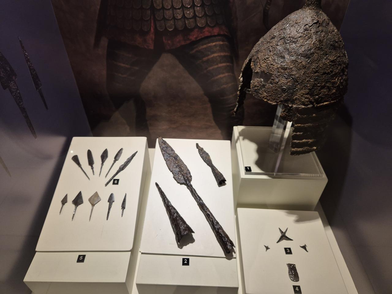 Artifacts prepared for the exhibition “Hapalki: Iron,” which explores the 3,500-year history of iron in Anatolia, are set to welcome visitors in Corum, Türkiye, July 30, 2025. (AA Photo)