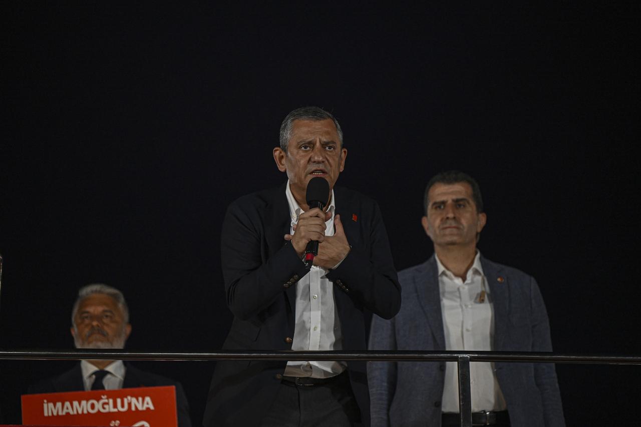 CHP Chairman Ozgur Ozel speaks at the  Defending the National Will  rally in Istanbuls Sile district on July 30, 2025. (AA Photo)