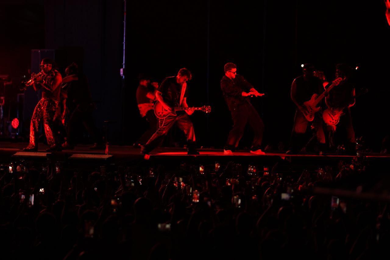 World-renowned American singer Justin Timberlake performs after an 11-year break at Istanbul Technical University (ITU) Stadium on July 30, 2025. (AA Photo)