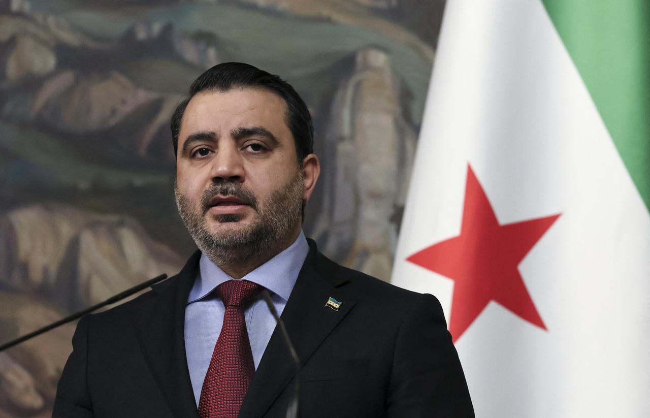 Syrian Foreign Minister Asaad al-Shaibani attends a joint press conference with his Russian counterpart following their meeting in Moscow on July 31, 2025. (AFP Photo)