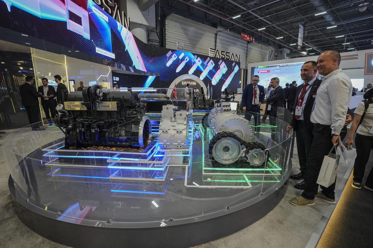 A view of products of Assan Group Defense Industry at the 17th International Defense Industry Fair (IDEF 2025) in Istanbul, Türkiye on July 24, 2025. (AA Photo)