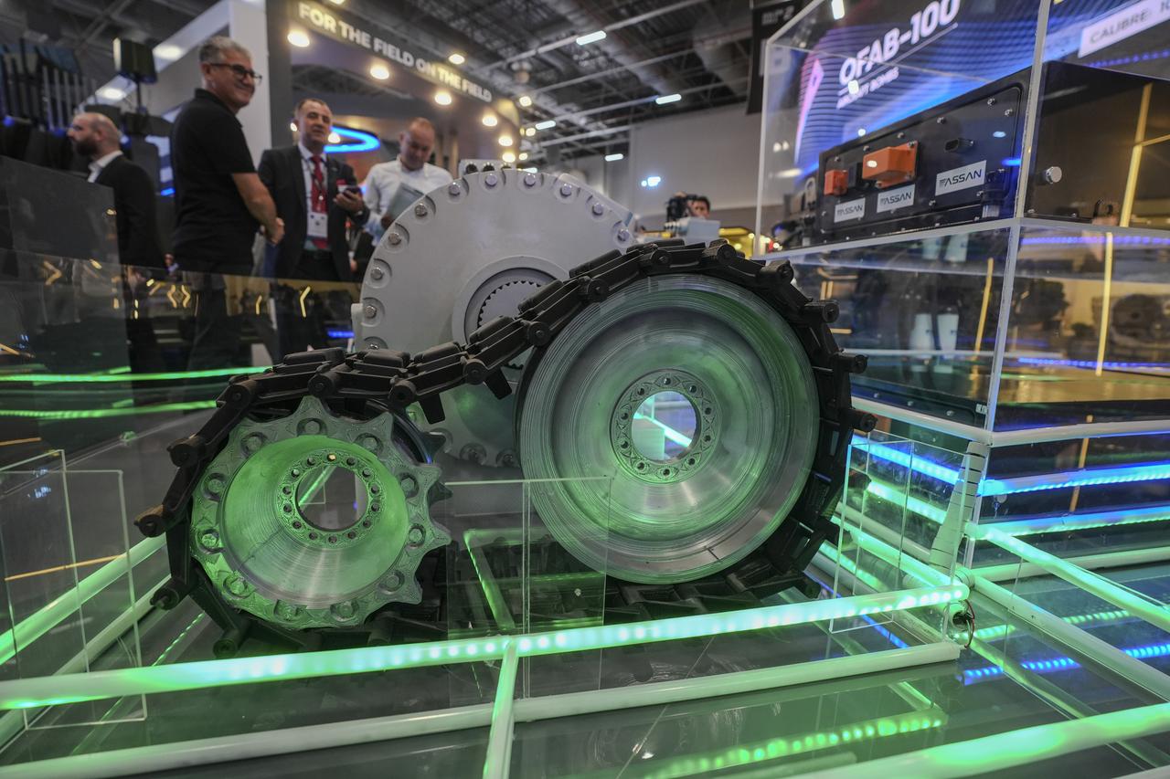 A view of products of Assan Group Defense Industry at the 17th International Defense Industry Fair (IDEF 2025) in Istanbul, Türkiye on July 24, 2025. (AA Photo)
