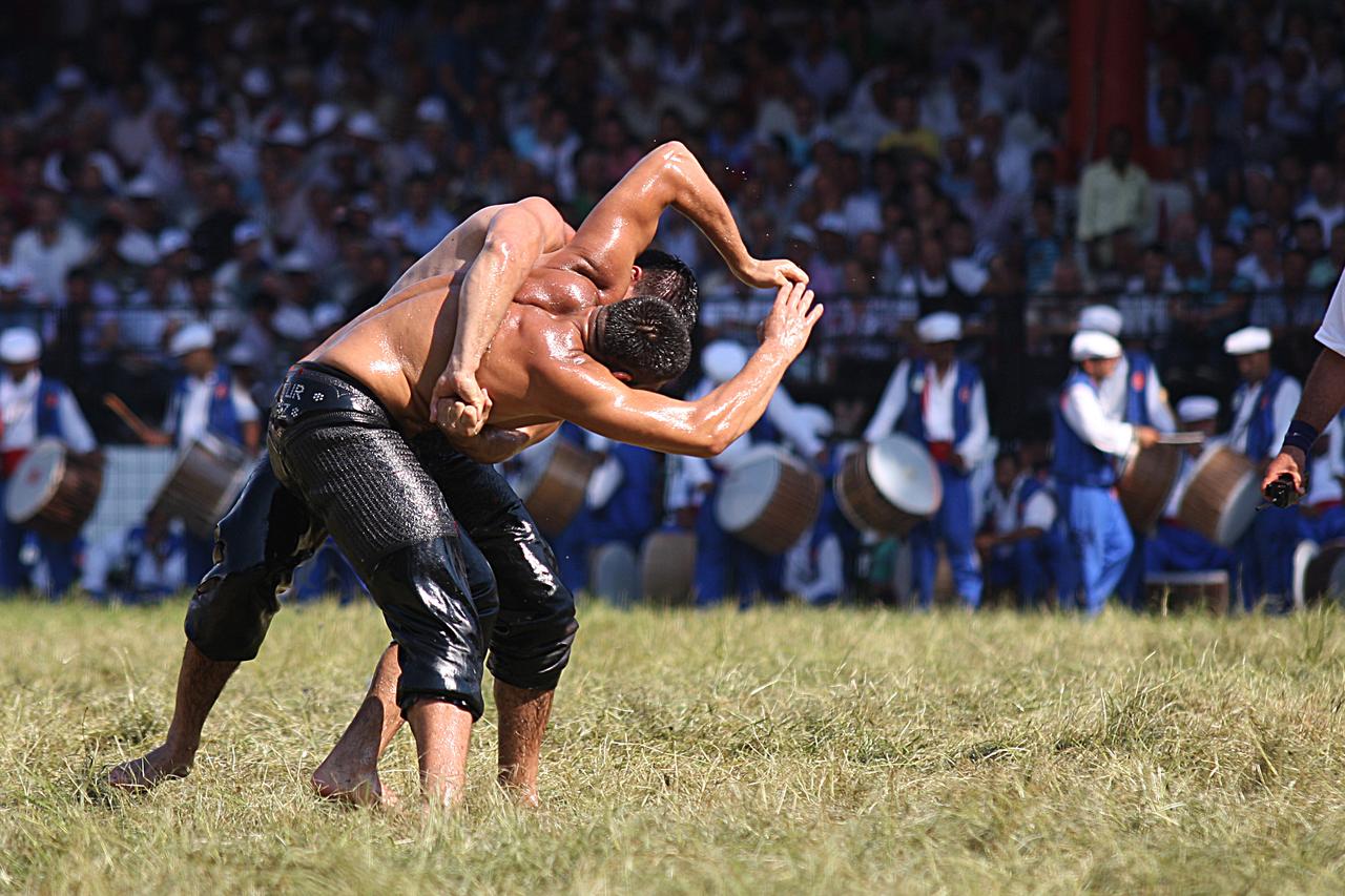 This year, the 664th edition of the traditional Kirkpinar Oil Wrestling tournament will take place in Edirne, Türkiye from July 4 to 6. It is one of the longest running sporting events in history. (Adobe Stock Photo)
