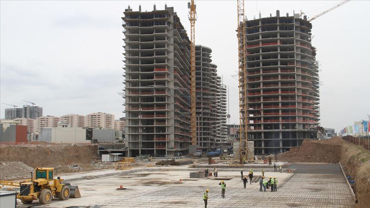 A view of a high-rise residential construction site in Türkiye, photographed on July 4, 2025. (AA Photo)