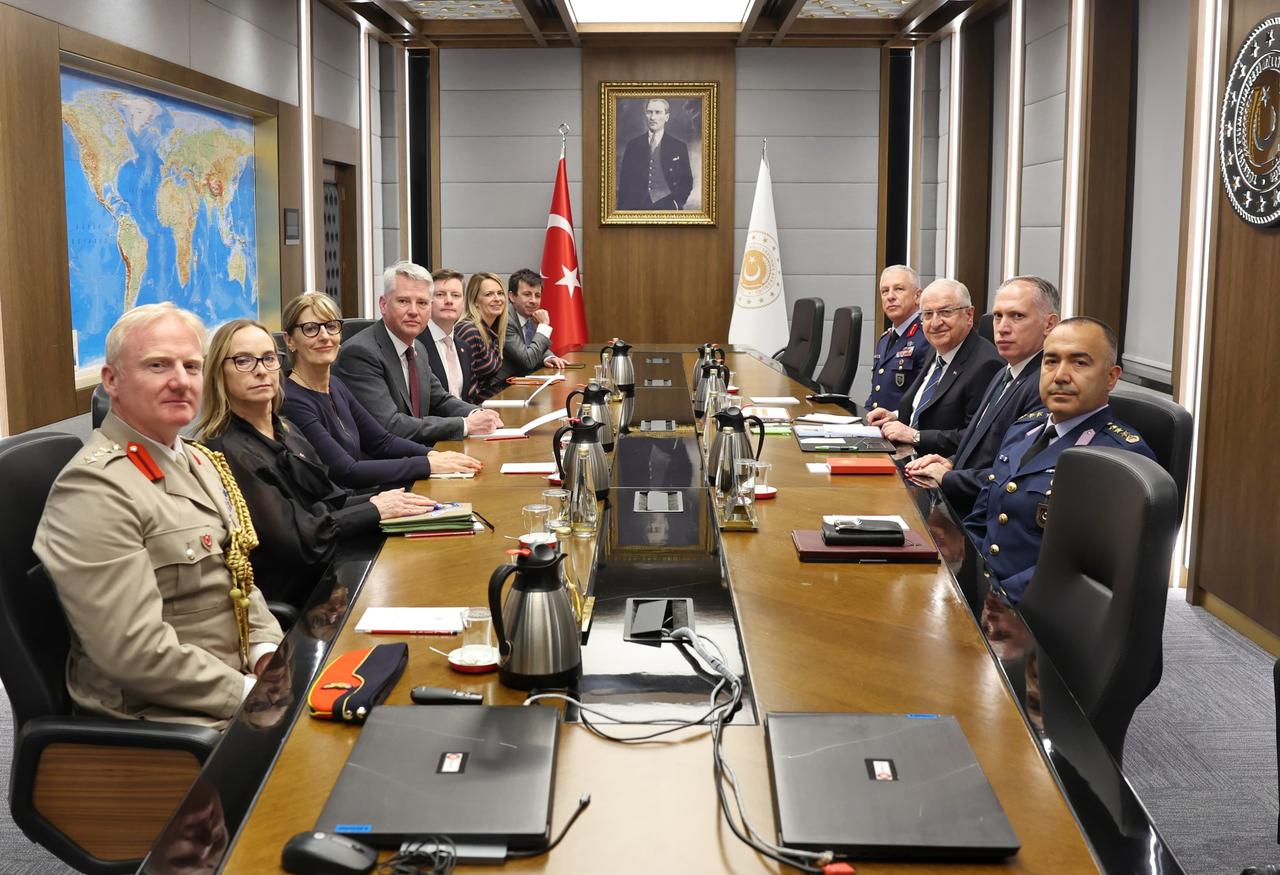 Minister of National Defense Yasar Guler receives BAE Systems CEO Charles Woodburn and British Ambassador to Ankara Jill Morris on 4 July, 2025. (Photo via X/@tcsavunma)