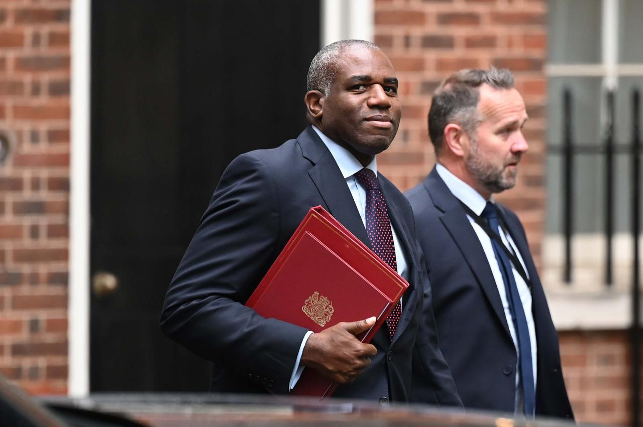 Secretary of State for Foreign David Lammy arrives in Downing Street to attend the weekly Cabinet meeting in London, United Kingdom on June 24, 2025. (AA Photo)