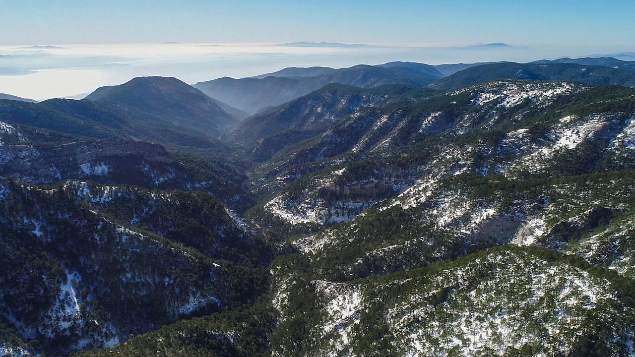 Photo shows snow scenery of the Mount Ida National Park, located within the borders of Canakkale and Balikesir provinces in Türkiye, Jan. 18, 2020. (AA Photo)