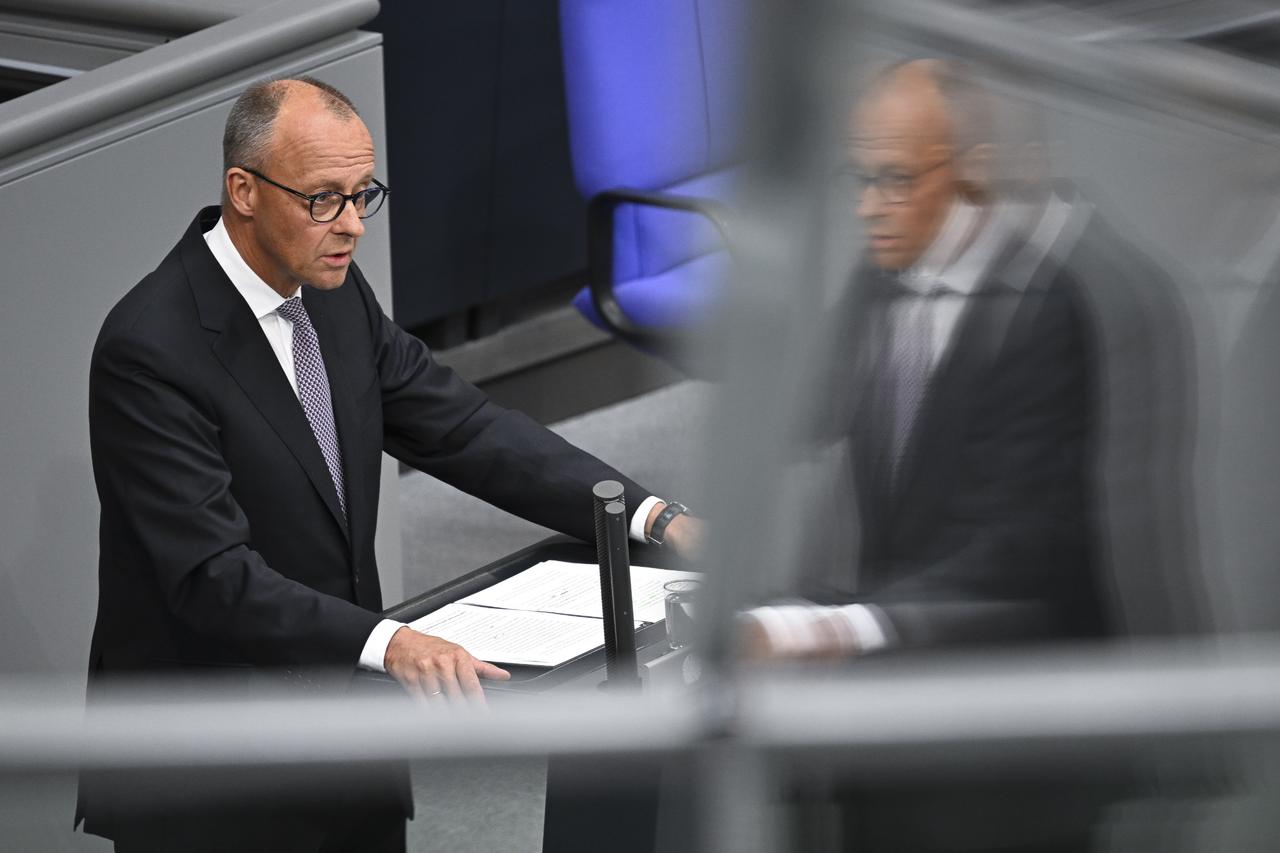 German Chancellor Friedrich Merz Addresses Bundestag Ahead of NATO and EU Summits in Berlin, June 24, 2025. (AA Photo)