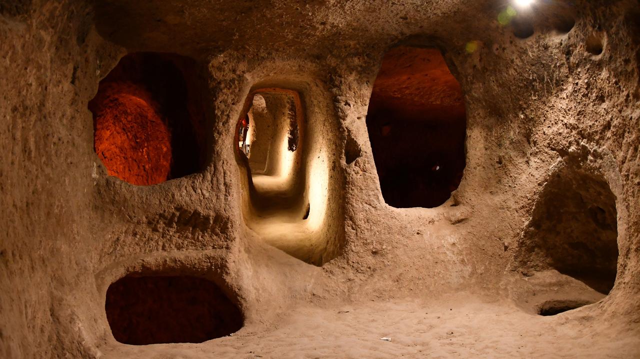 Ancient underground tunnels of Derinkuyu in Nevsehir, Türkiye. (Adobe Stock Photo)