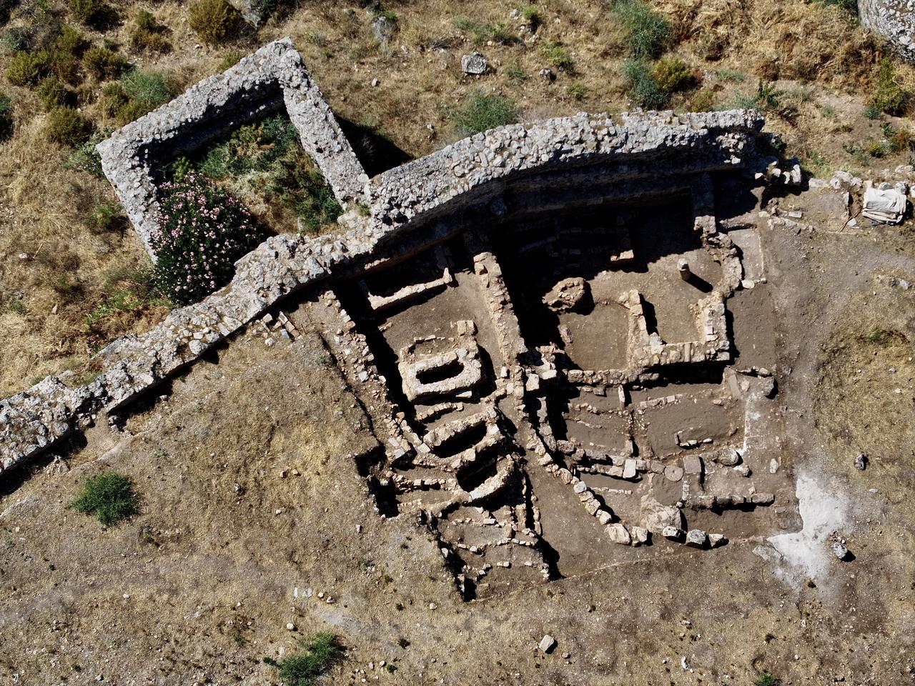 A view from the archaeological excavations at Fethiye Castle, located in Mugla Province, Türkiye, overlooking the scenic Fethiye Gulf, July 6, 2025. (AA Photo)