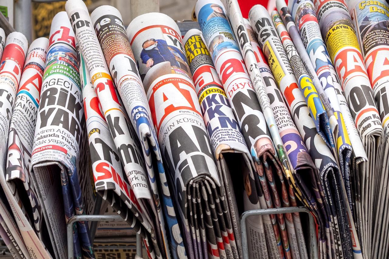 Newsstand with Turkish newspapers in Istanbul on October 21, 2021 in Türkiye. (Adobe Stock Photo)