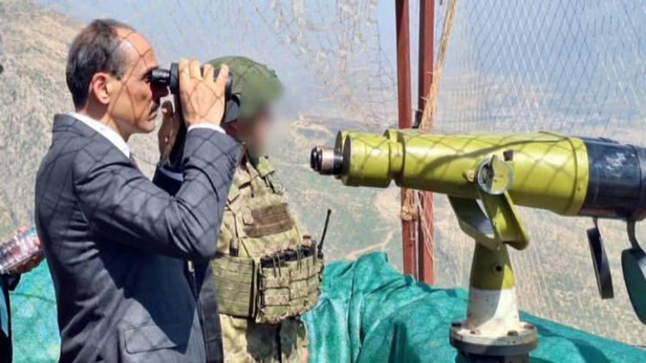 Reportedly a photo from the Turkish National Intelligence Organization Chief Ibrahim Kalin's recent visit to Hakkari and the districts of Yuksekova and Cukurca on July, 2025. (Photo via X)
