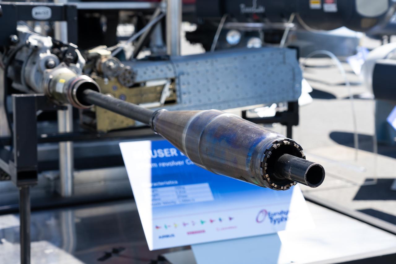 Aircraft revolver gun Mauser BK-27 of multirole fighter Eurofighter Typhoon at ILA Berlin Air Show 2022 in Berlin, Germany on June 23, 2022. (Adobe Stock Photo)