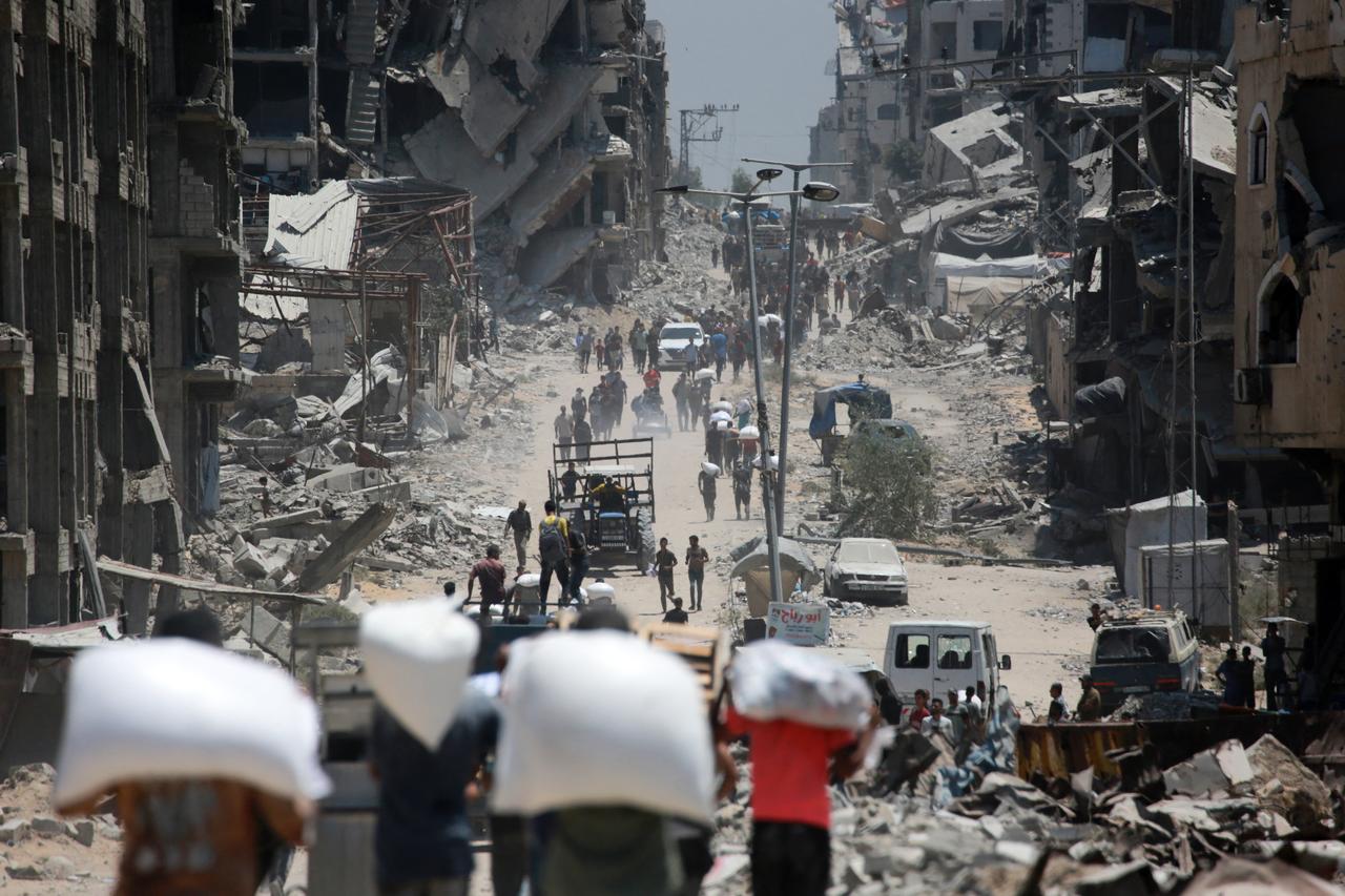 The UN human rights office said on August 1 that 1,373 Palestinians have been killed while waiting for aid in the shortage-stricken Gaza Strip since late May, most of them by the Israeli military, Gaza, August 1, 2025. (AFP Photo)