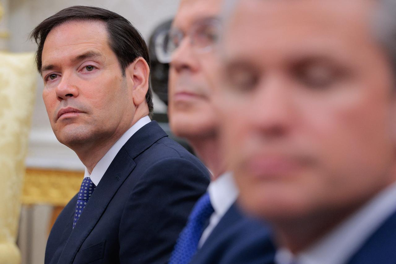 (L-R) Secretary of State Marco Rubio, U.S. Treasury Secretary Scott Bessent and Secretary of Defense Pete Hegseth attend a meeting with President Donald Trump and Philippine President Ferdinand Marcos Jr. in the Oval Office at the White House, Washington, the U.S., July 22, 2025. (AFP Photo)