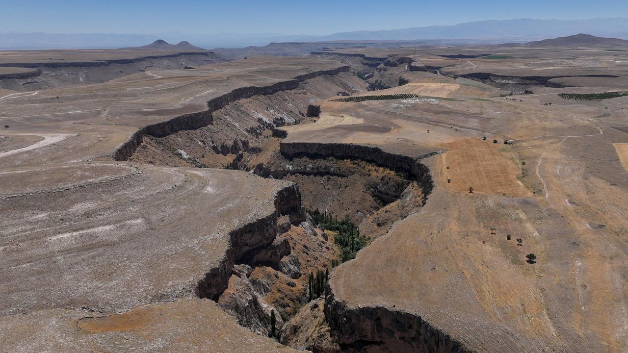 An aerial view of Avla Canyon in Yesilhisar district of Kayseri, Türkiye, July 31, 2025. (AA Photo)