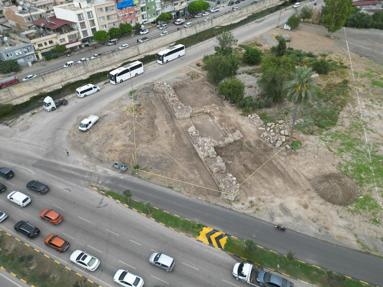 A view of the historic Iskenderun Castle, unearthed through excavation works in Iskenderun district of Hatay, Türkiye, August 9, 2025. (IHA Photo)