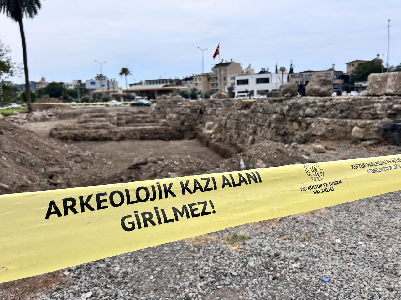 A view of the historic Iskenderun Castle, unearthed through excavation works in Iskenderun district of Hatay, Türkiye, August 9, 2025. (IHA Photo)