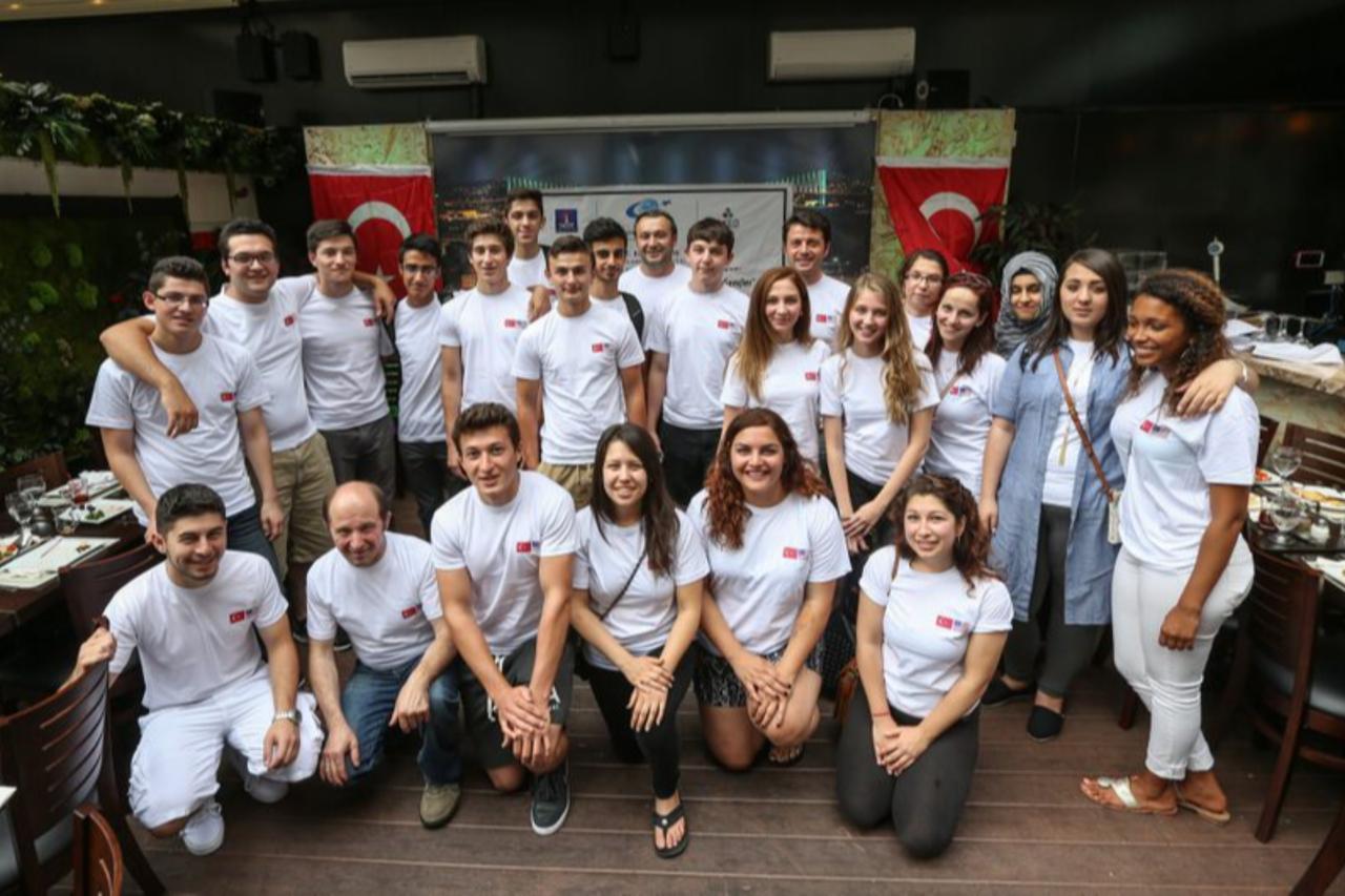 Students of Cities Keeping Their Culture Alive and their Youth Satisfied project supported by the Presidency for Turks Abroad and Related Communities (YTB), July, 2015. (AA Photo)