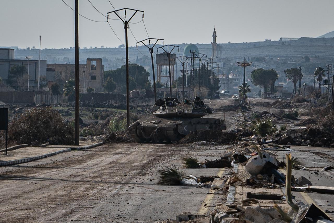 A view of Israeli army tank in the Al Hamadyeh area of Quneitra province, located in the Golan Heights, Syria, January 6, 2025. (AA Photo)