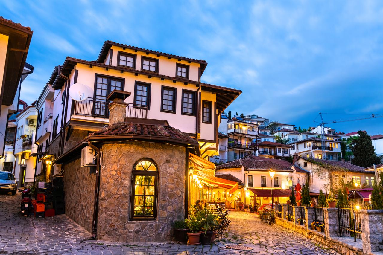 Historic homes in the city of Ohrid, North Macedonia, Turkish visitors leading the influx of foreign tourists to North Macedonia in early 2025. (Adobe Stock Photo)
