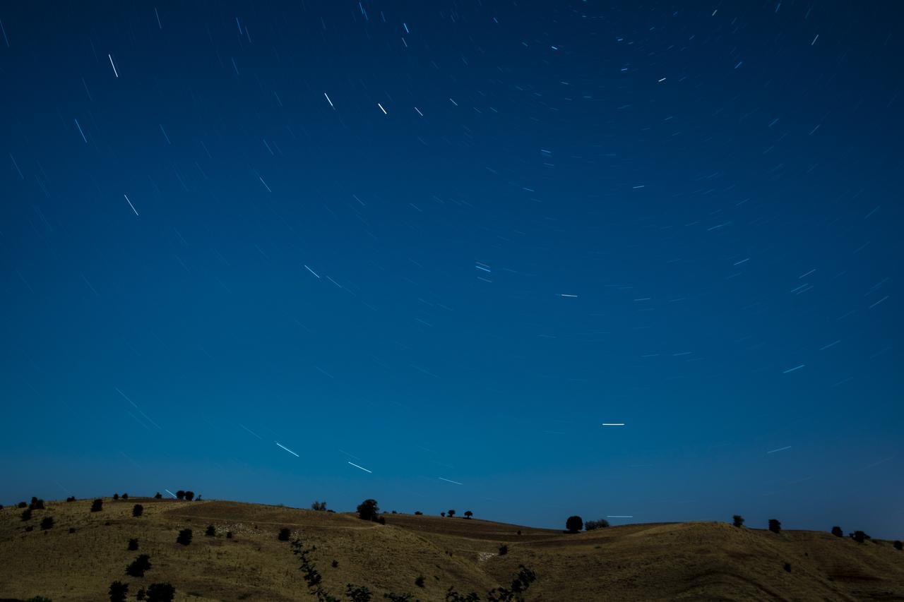 A view of the sky shows the Perseid meteor shower captured with long-exposure photography in Giresun, Türkiye, August 13, 2025. (AA Photo)